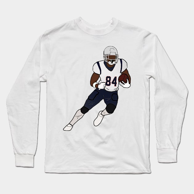 Antonio Brown New England Patriots Long Sleeve T-Shirt by xavierjfong